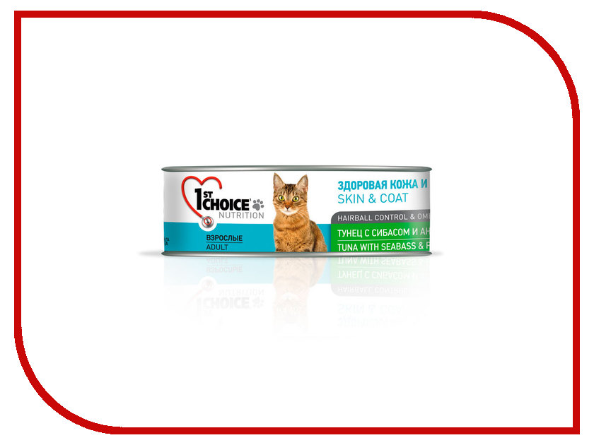 

Корм 1st Choice Тунец с сибасом и ананасами 85g для кошек 102.6.004