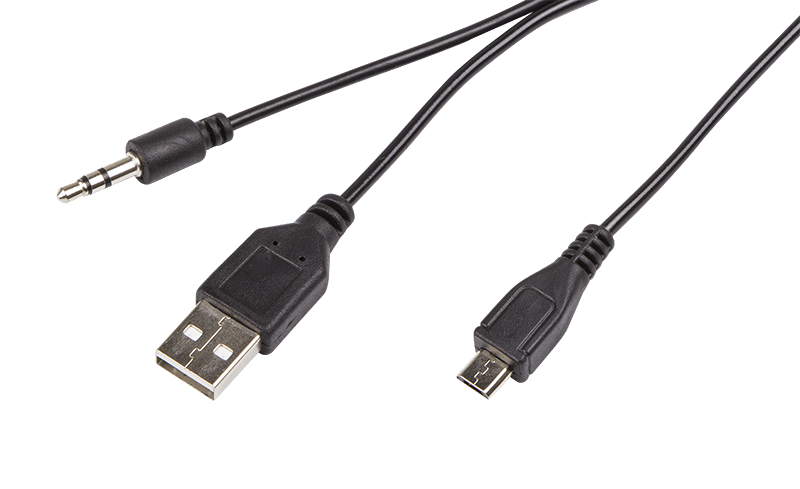 фото Аксессуар Rexant USB/AUX - MicroUSB 0.5m 18-4290