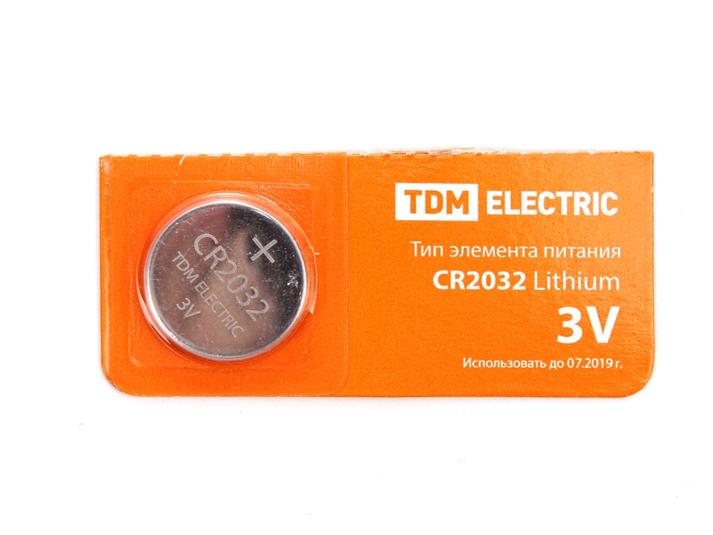 фото Батарейка CR2032 - TDM-Electric Lithium 3V BP-5 SQ1702-0029 (1 штука)