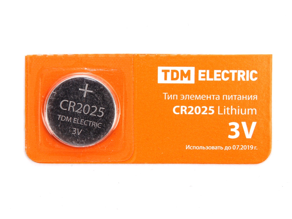 фото Батарейка CR2025 - TDM-Electric Lithium 3V BP-5 SQ1702-0028 (1 штука)