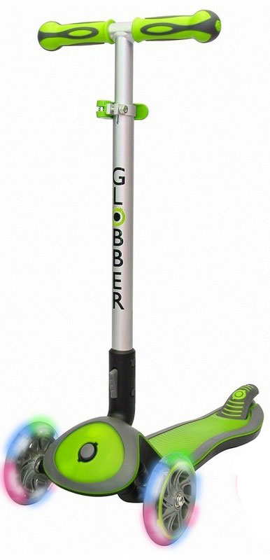 

Самокат Y-SCOO Globber Elite SL My Free Fold up со светящимися колесами Green, Globber Elite SL My Free Fold up