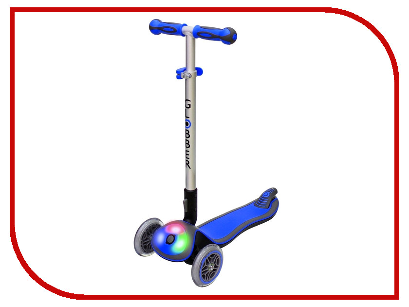 

Самокат Y-SCOO Globber Elite F My Free Fold up со светящейся платформой Dark Blue