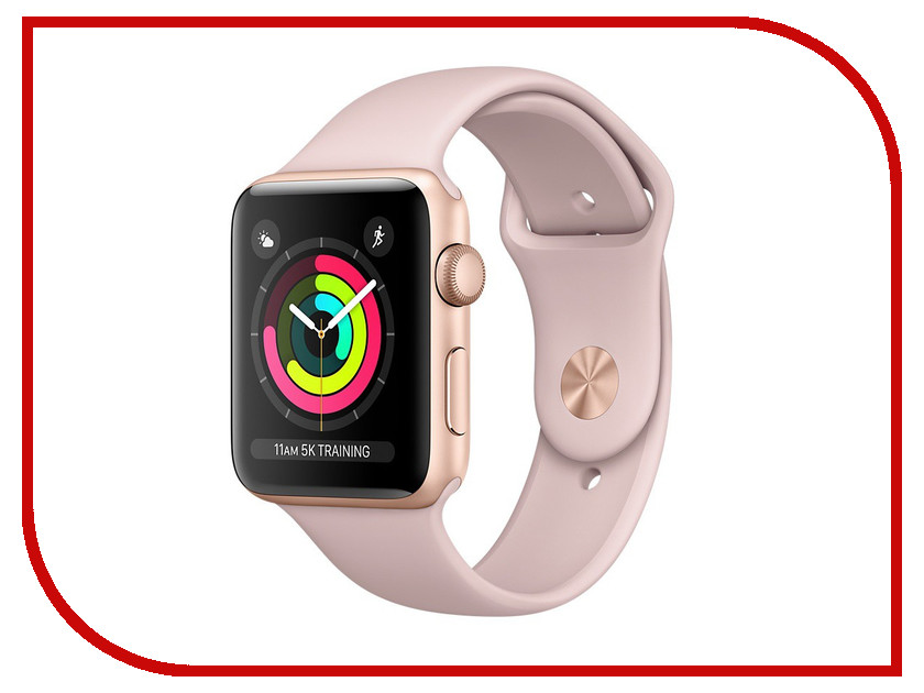 фото Умные часы APPLE Watch Series 3 42mm Gold with Pink Sand Sport Band MQKW2RU/A