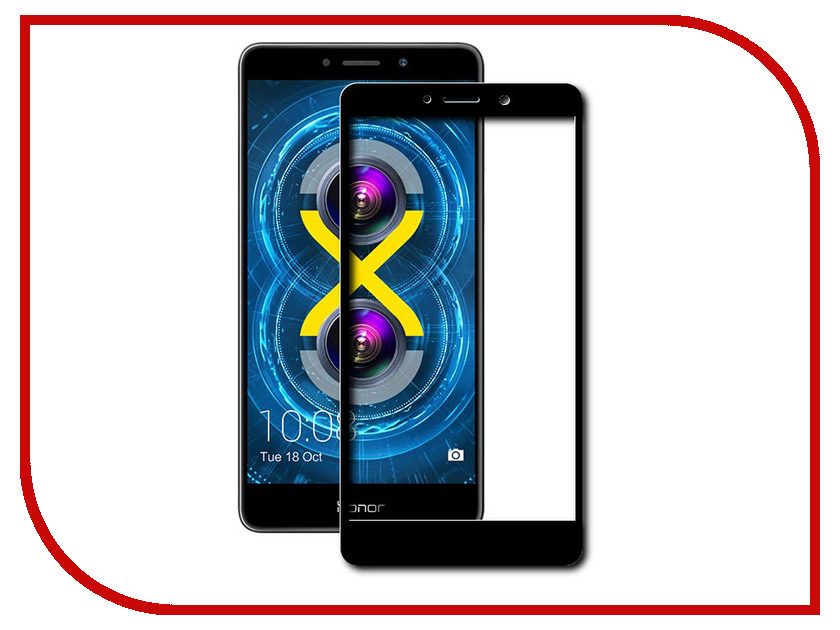 

Аксессуар Закаленное стекло Huawei Honor 6x DF Full Screen hwColor-06 Black