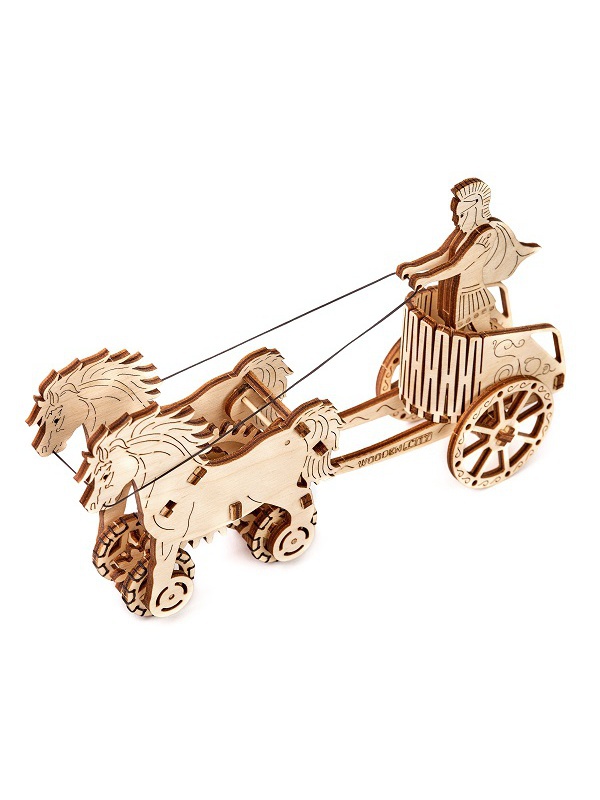 фото Сборная модель Wooden City Римская колесница 69 дет. WR301