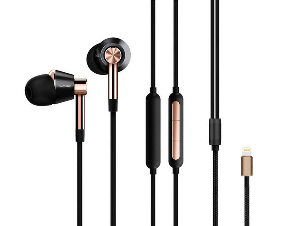 

Наушники Xiaomi 1More E1001-L Triple Driver Lightning In-Ear Headphones Gold, E1001-L