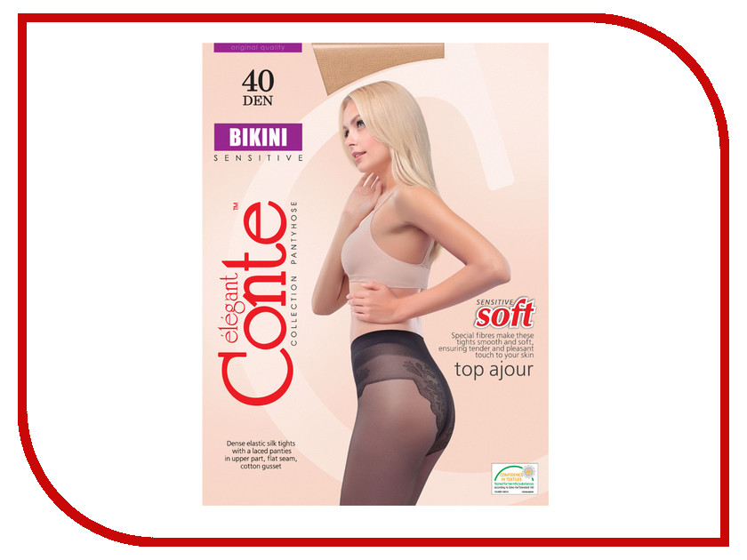 

Колготки Conte Bikini размер 3 плотность 40 Den Naturel