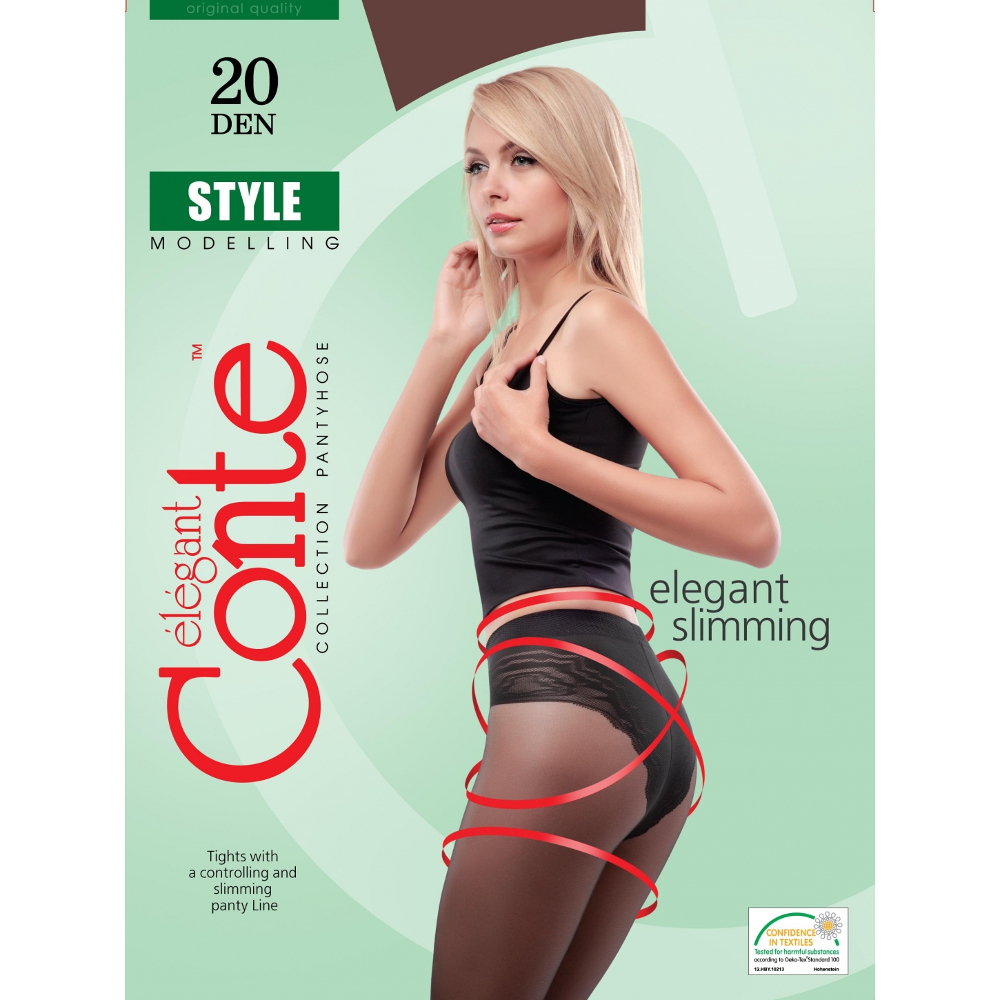 

Колготки Conte Style размер 4 плотность 20 Den Bronzo