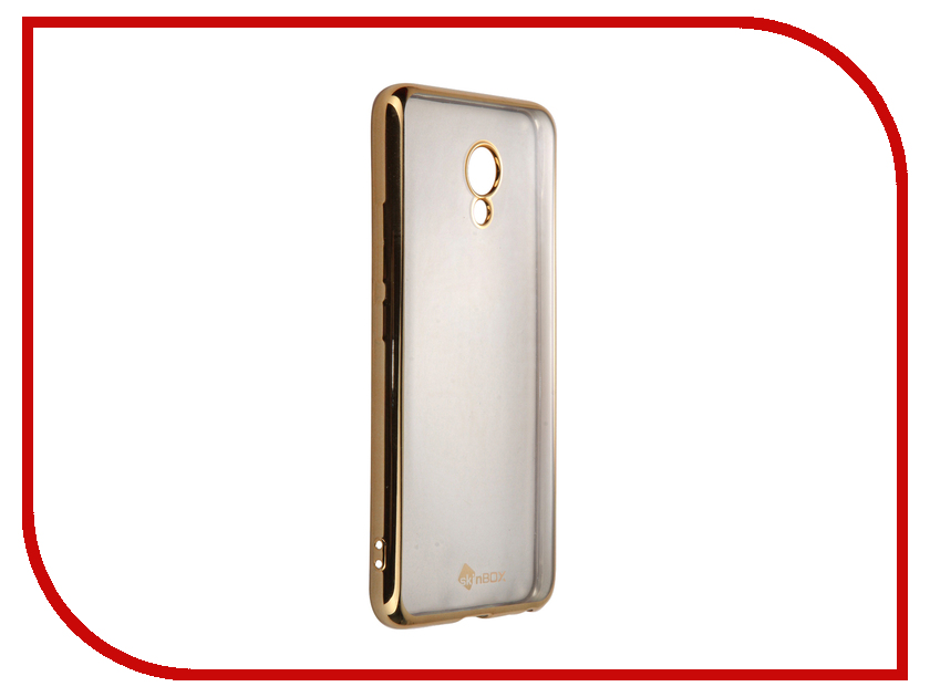 фото Аксессуар Чехол-накладка Meizu M5 SkinBox Silicone Chrome Border 4People Gold T-S-MM5-008