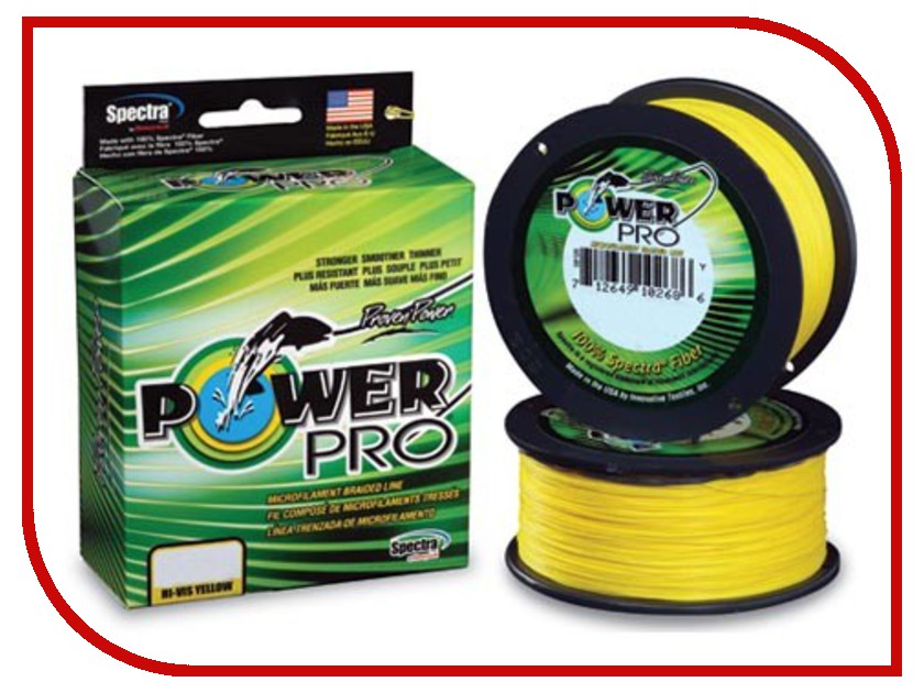 

Шнур плетёный Power Pro 0.23mm 92m Hi-Vis Yellow PP092HVY023