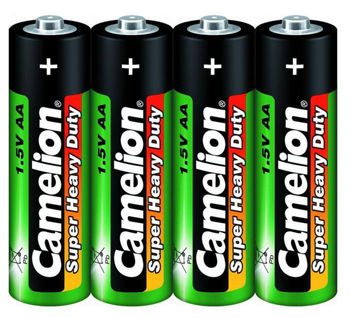 Батарейка AA - Camelion R6 R6P-BP4G (4 штуки) батарейка camelion r6 sr 4 r6p sp4g