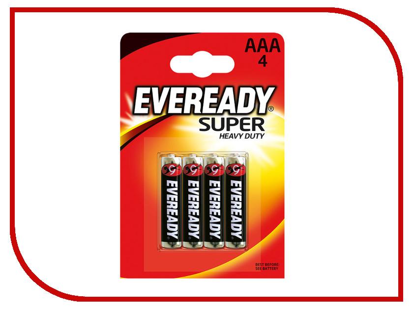 

Батарейка AAA - Energizer Eveready Super Heavy Duty R03 (4 штуки), Eveready Super