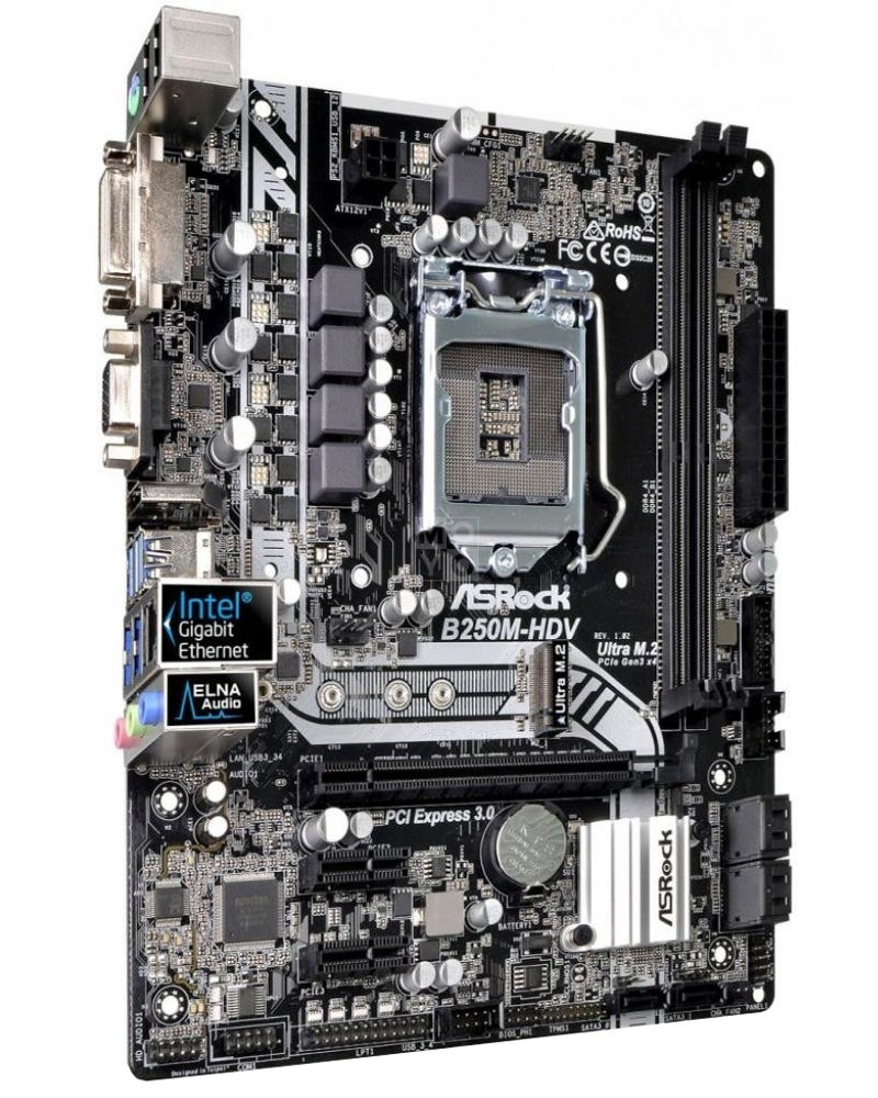 

Материнская плата ASRock B250M-HDV, B250M-HDV