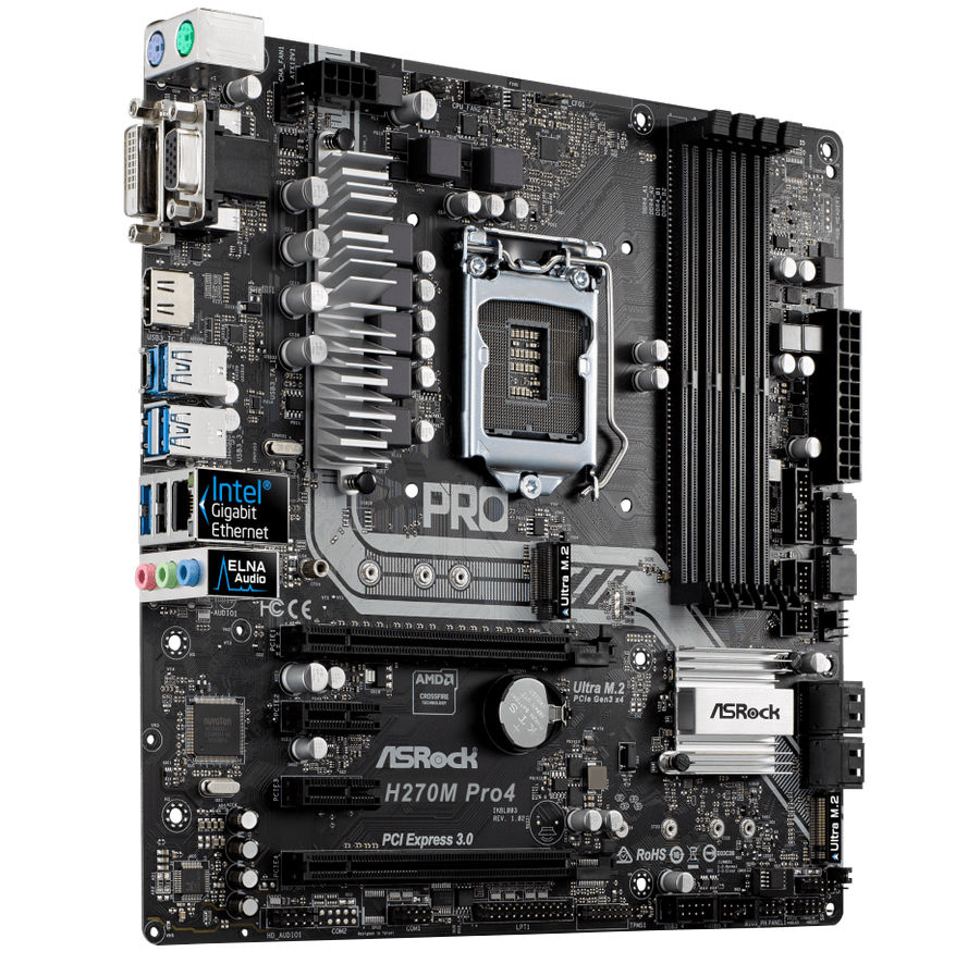 

Материнская плата ASRock H270M PRO4, H270M PRO4