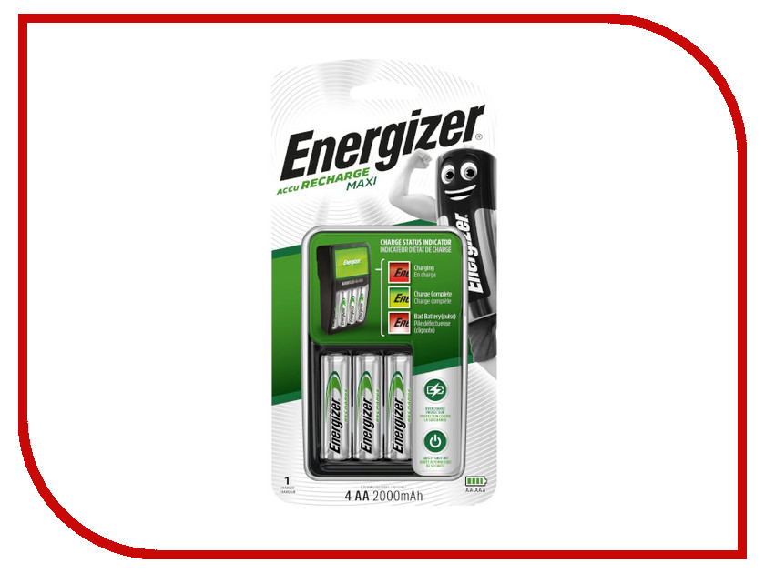 фото Зарядное устройство Energizer Maxi Charger EU + 4 ак. AA 2000 mAh 638582