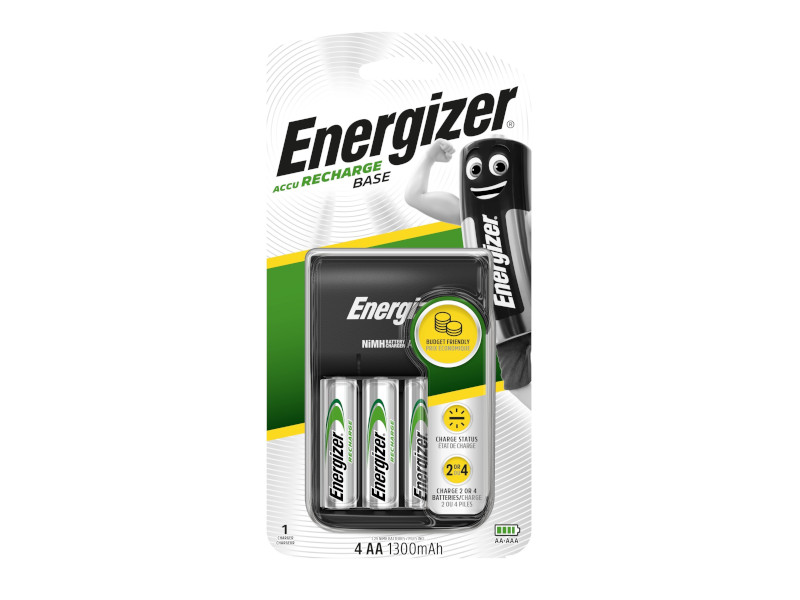 Зарядное устройство Energizer Base Charger EU Plug + 4 AA 1300 mAh E300701500 / 14883