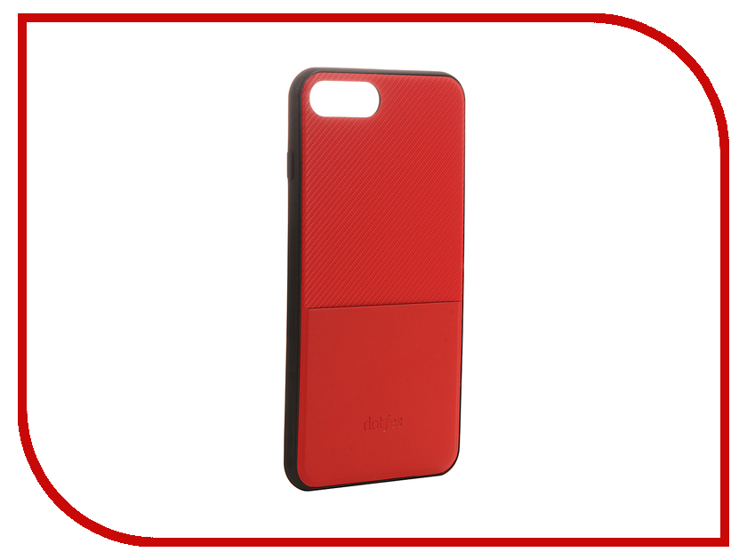 фото Аксессуар Чехол Dotfes G02 Carbon Fiber Card Case для APPLE iPhone 7 Plus Red 47067