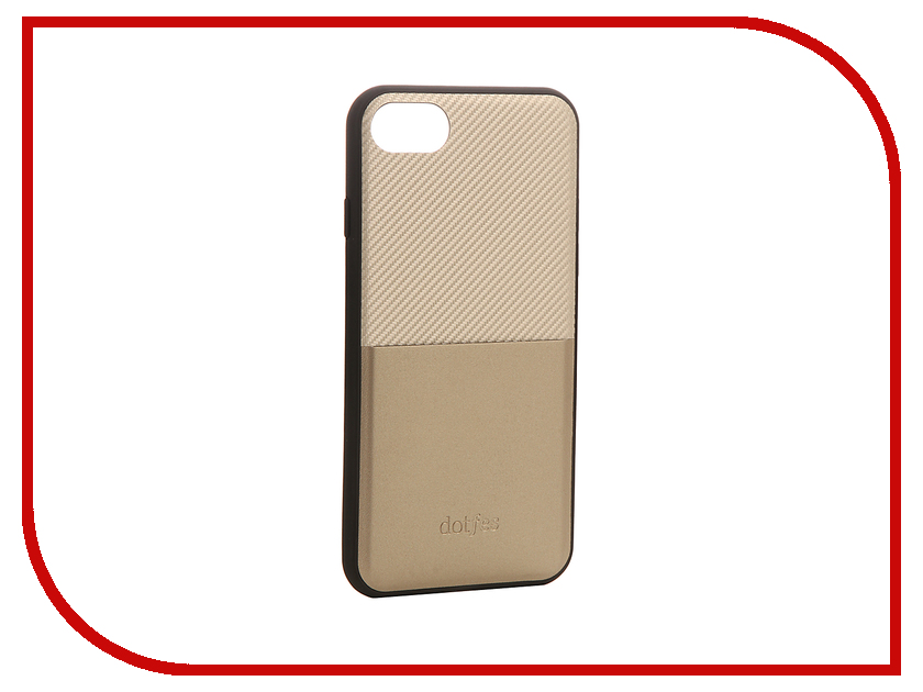фото Аксессуар Чехол Dotfes G02 Carbon Fiber Card Case для APPLE iPhone 7 Gold 47062