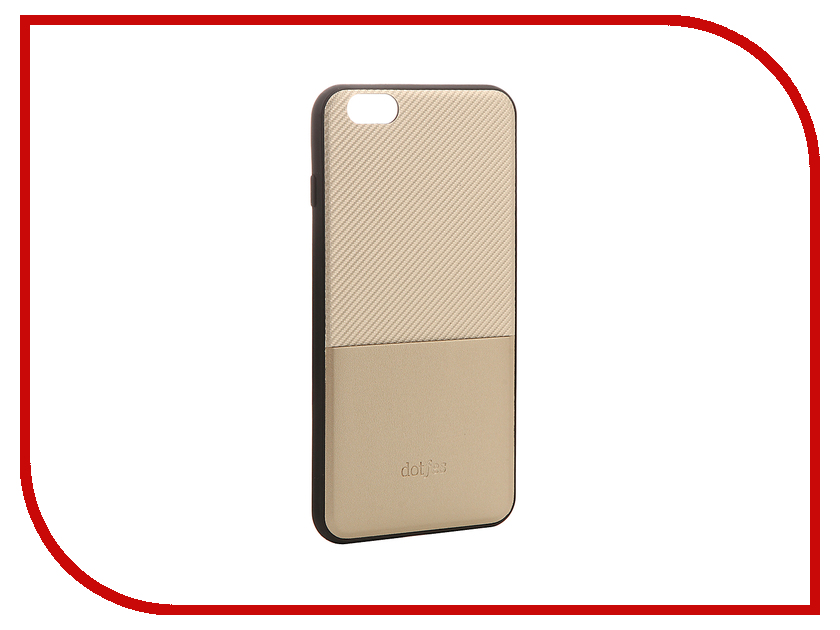 фото Аксессуар Чехол Dotfes G02 Carbon Fiber Card Case для APPLE iPhone 6/6s Gold 47054