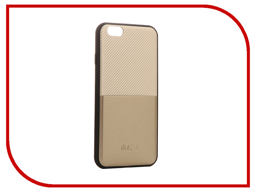 фото Аксессуар Чехол Dotfes G02 Carbon Fiber Card Case для APPLE iPhone 6 Plus/6s Plus Gold 47058