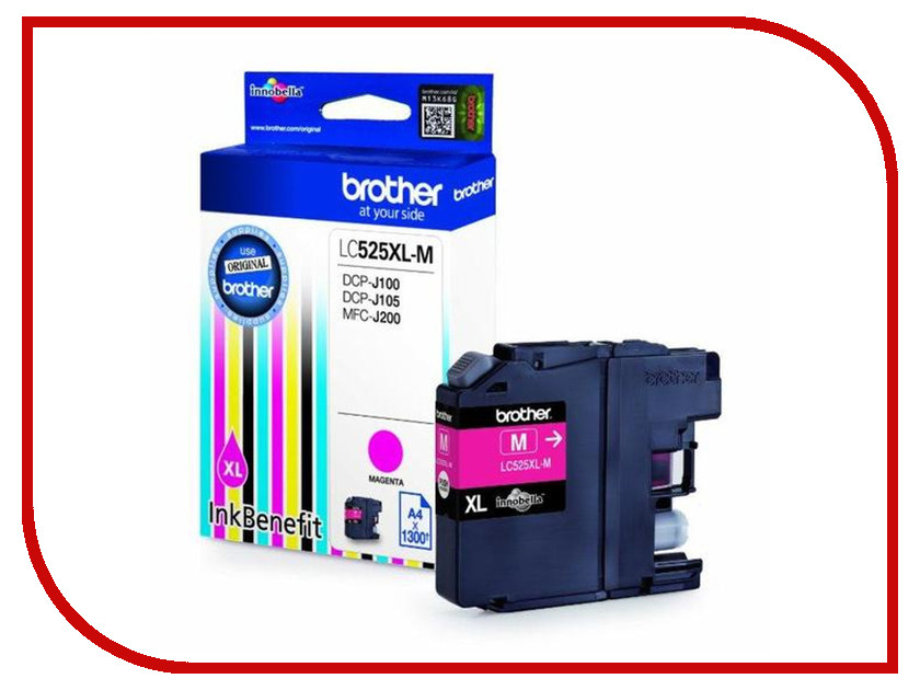 

Картридж Brother LC525XLM Magenta для DCP-J100/J105/J200