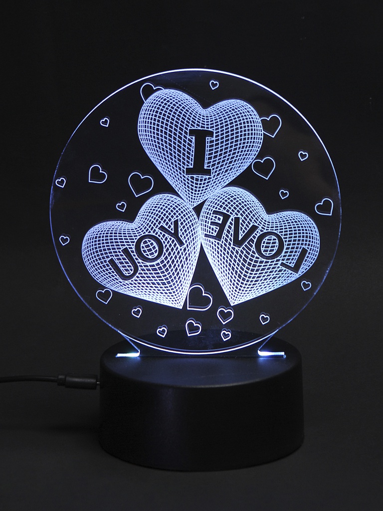 

3D лампа 3d Lamp Люблю тебя, Люблю тебя