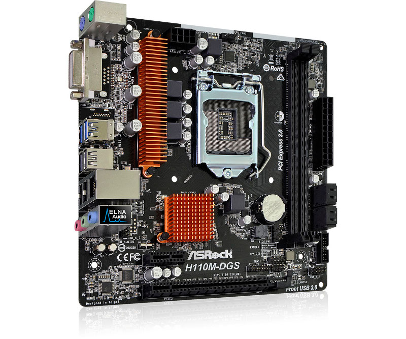 

Материнская плата ASRock H110M-DGS R3.0, H110M-DGS R3.0