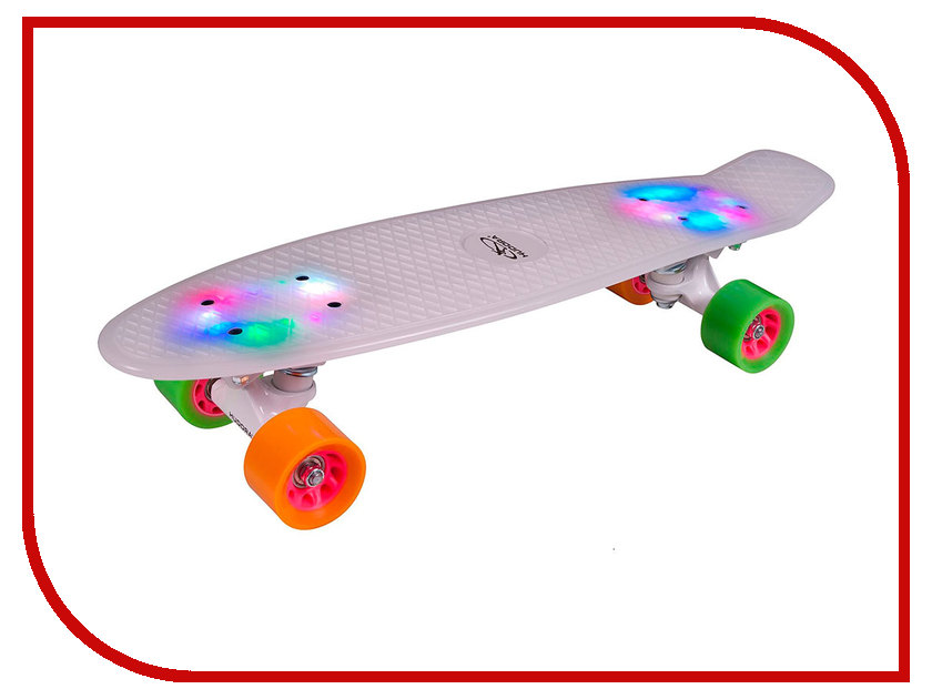 фото Скейт Hudora Skateboard Retro Rainglow White