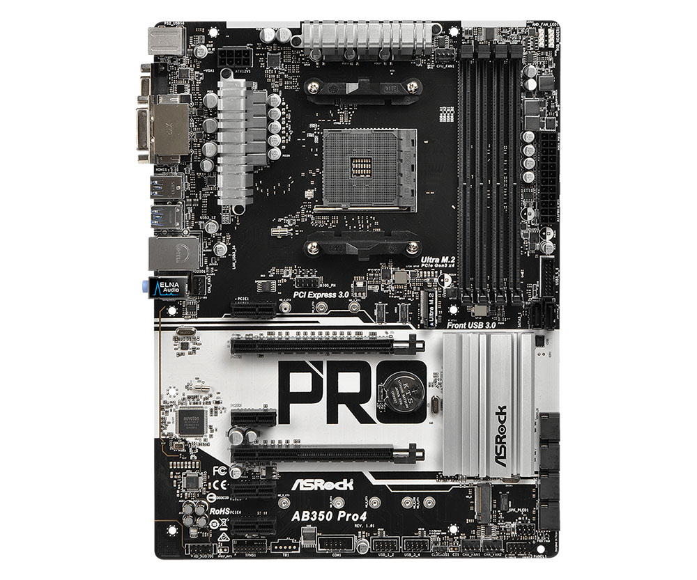 фото Материнская плата asrock ab350 pro4