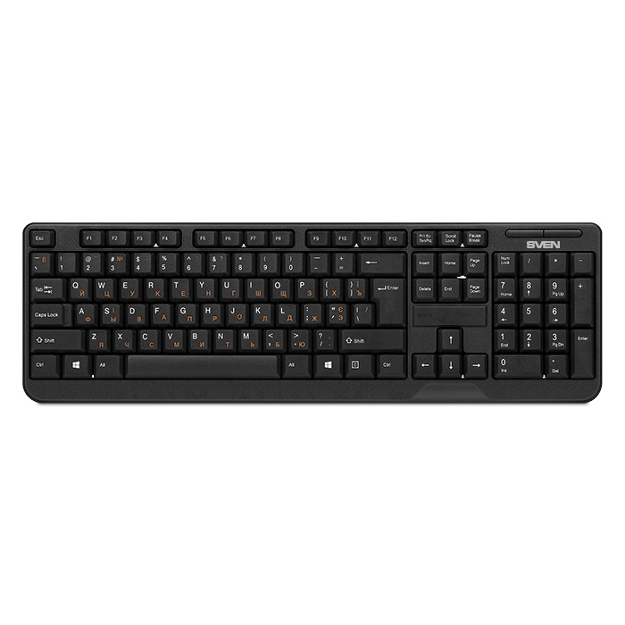 

Клавиатура Sven Comfort 2200 Wireless Black SV-03102200WB, Comfort 2200
