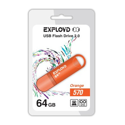Zakazat.ru: USB Flash Drive 64Gb - Exployd 570 EX-64GB-570-Orange