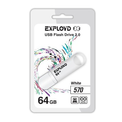 

USB Flash Drive 64Gb - Exployd 570 EX-64GB-570-White, 570