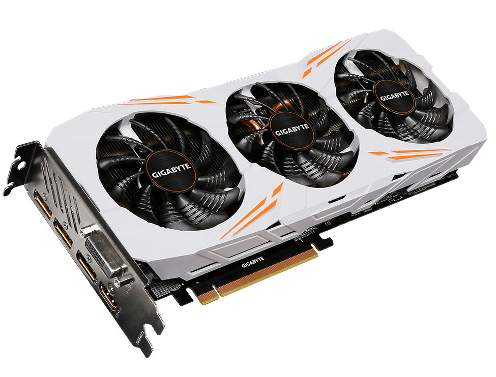 

Видеокарта GigaByte GeForce GTX 1080 Ti 1544Mhz PCI-E 3.0 11264Mb 11010Mhz 352 bit DVI HDMI HDCP Gaming OC GV-N108TGAMING OC-11GD, GV-N108TGAMING OC-11GD