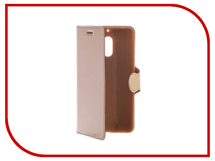 

Аксессуар Чехол Nokia 6 Red Line Book Type Gold