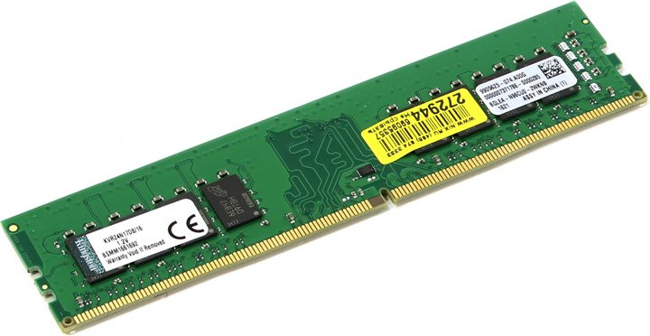 

Модуль памяти Kingston DDR4 DIMM 2400MHz PC4-19200 CL17 - 16Gb KVR24N17D8/16, KVR24N17D8/16