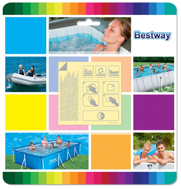 Ремкомплект BestWay 62091 ремкомплект для бассейнов 6 5х6 5 см 10 самоклеящихся заплат bestway 62068bw