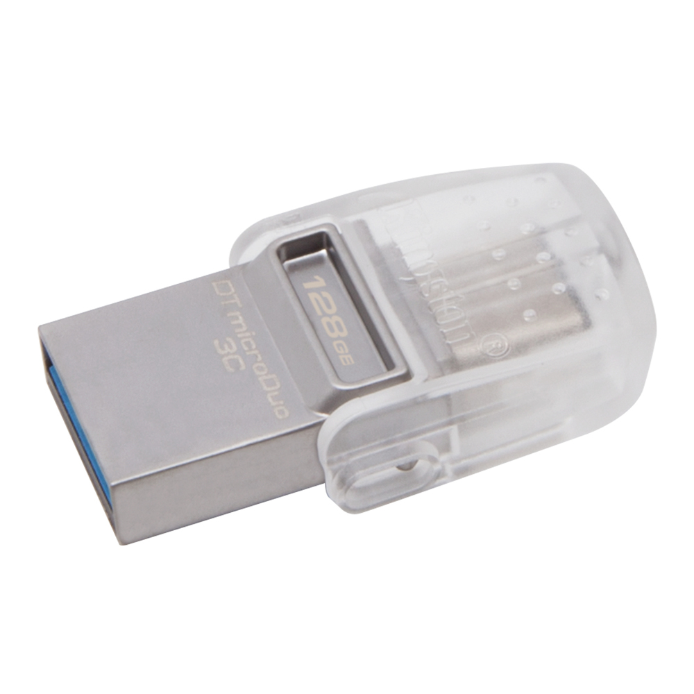Фото - USB Flash Drive 128Gb - Kingston DataTraveler microDuo 3C DTDUO3C/128GB флешка usb kingston datatraveler microduo 3 g2 128гб usb3 0 черный [dtduo3g2 128gb]