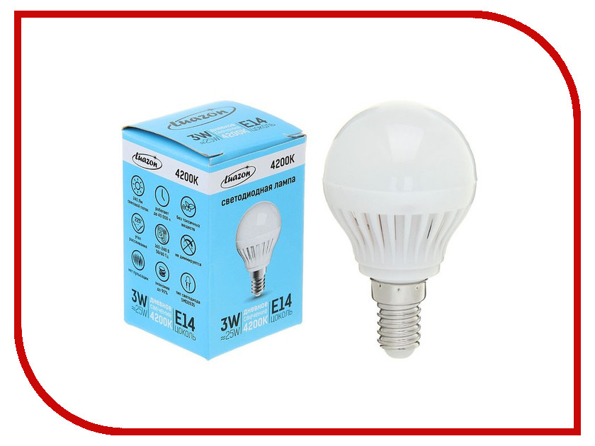 

Лампочка Luazon E14 3W 4200К 1489105