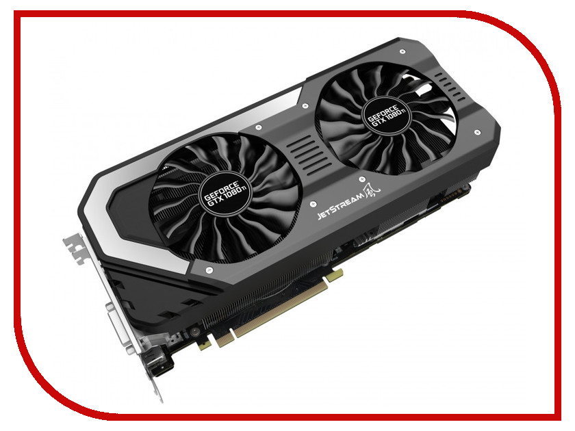 

Видеокарта Palit GeForce GTX 1080 Ti 1620Mhz PCI-E 3.0 11264Mb 11000MHz 352 bit HDMI Super Jetstream NEB108TS15LC-1020J