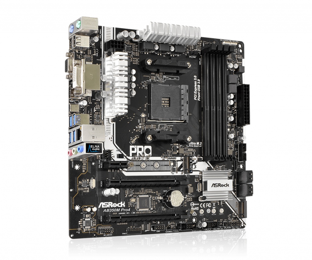 фото Материнская плата asrock ab350m pro4