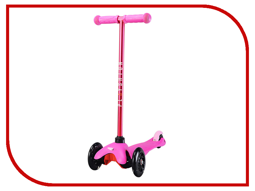 фото Самокат Playshion Mini Kids LED Pink со светящимися колесами