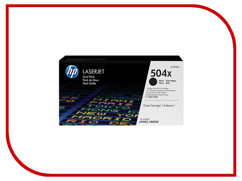 

Картридж HP 504X LaserJet CE250XD Black