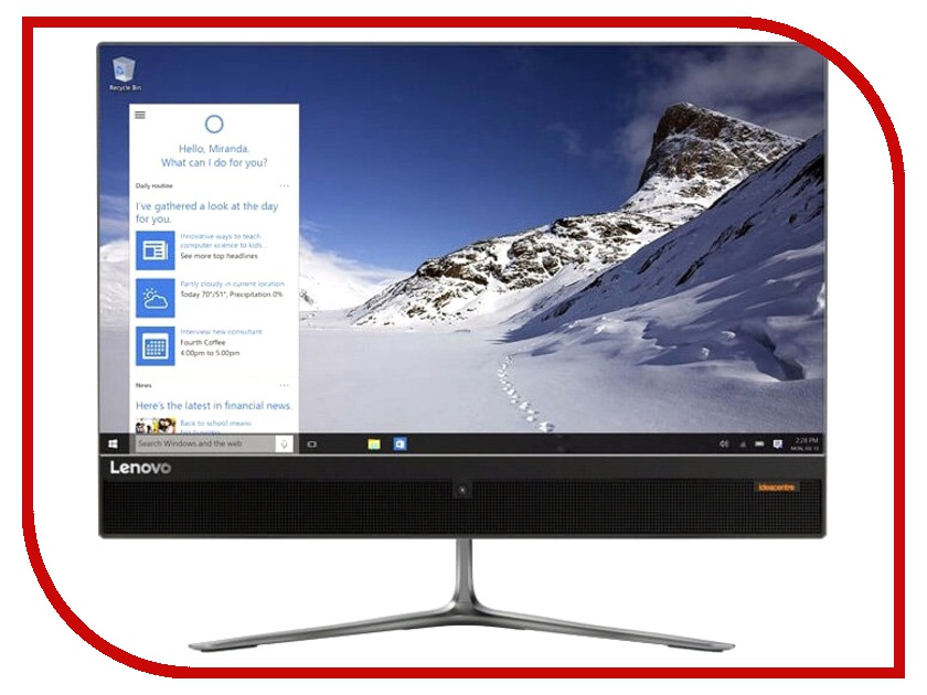 фото Моноблок Lenovo IdeaCentre 510-23ISH F0CD00DERK (Intel Core i3-7100T 3.4GHz/4096Mb/1000Gb/DVD-RW/Intel HD Graphics/Wi-Fi/Cam/23.0/1920x1080/Windows 10 64-bit)