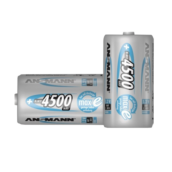 

Аккумулятор C - Ansmann maxE C4500 4500 mAh BL2 NiMH (2 штуки) 5035352, maxE C4500