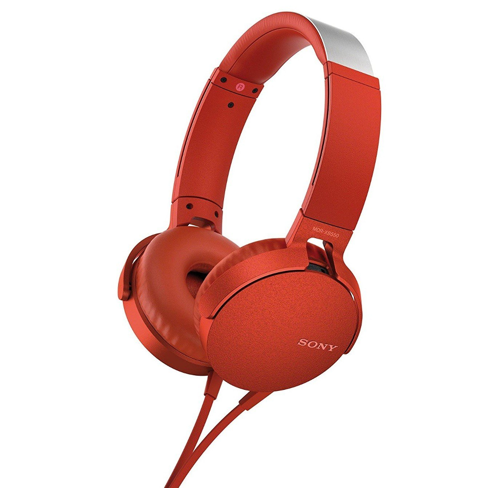 фото Наушники sony mdr-xb550ap red