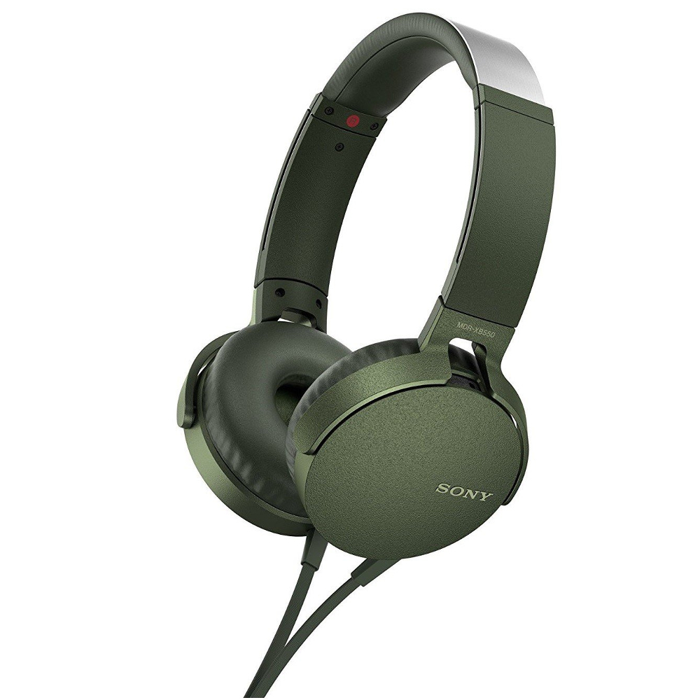 фото Наушники sony mdr-xb550ap green