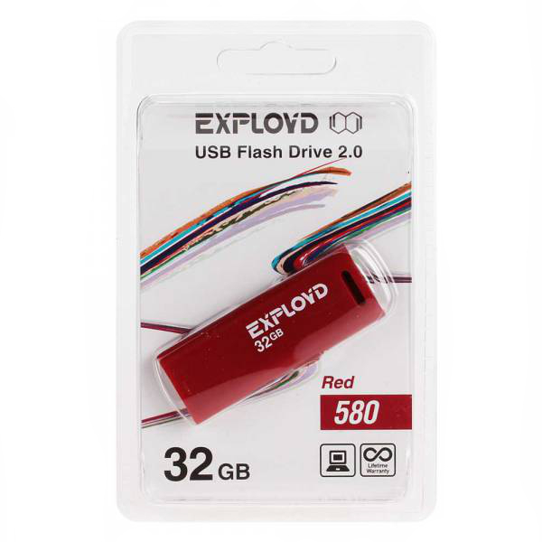 фото USB Flash Drive 32Gb - Exployd 580 EX-32GB-580-Red
