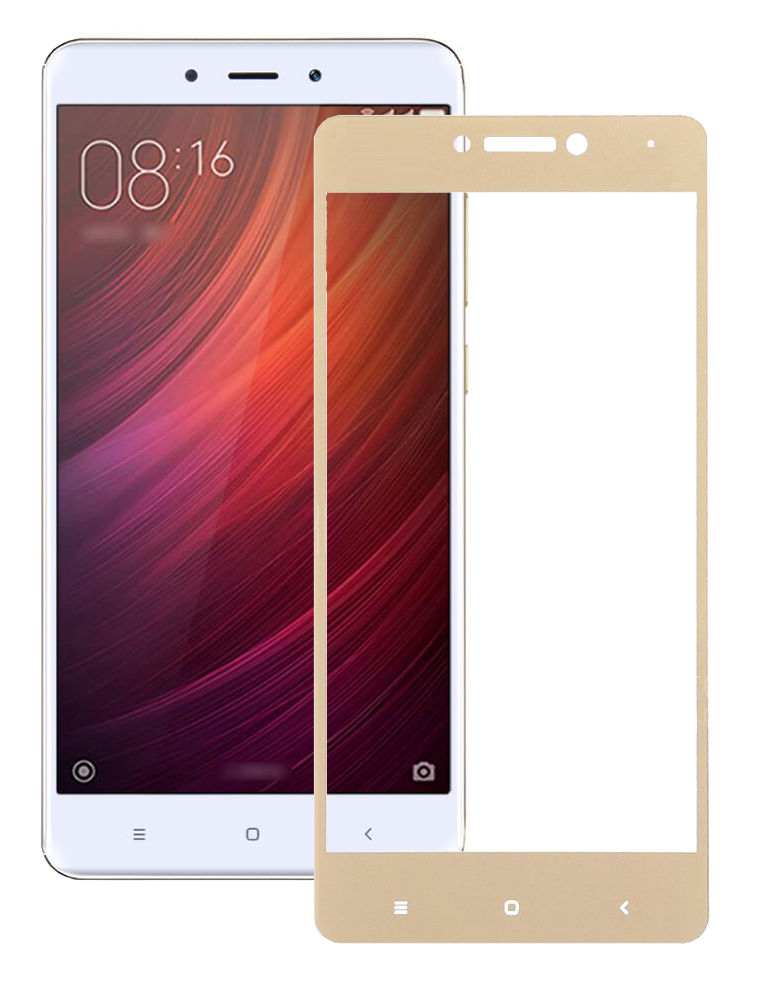 

Аксессуар Закаленное стекло DF для Xiaomi Redmi Note 4 Full Screen xiColor-01 Gold, Xiaomi Redmi Note 4