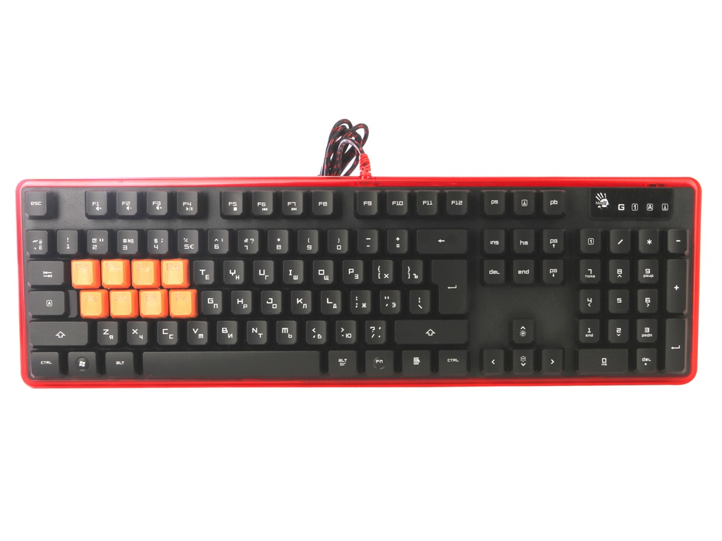 

Клавиатура A4Tech B2278 USB Multimedia Gamer LED Black-Red, B2278