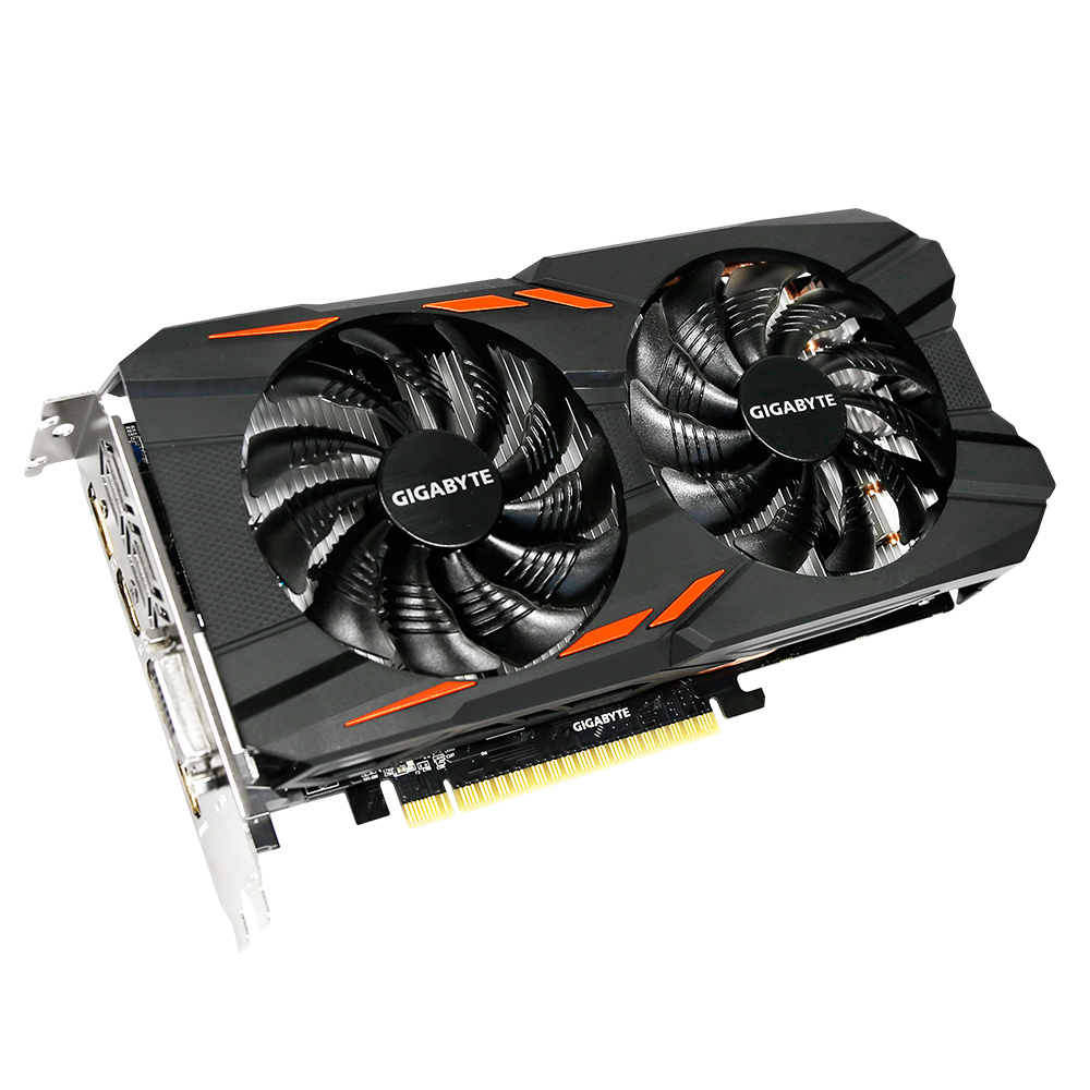 

Видеокарта GigaByte GeForce GTX 1050 1392Mhz PCI-E 3.0 2048Mb 7008Mhz 128 bit DVI 3xHDMI HDCP Windforce OC GV-N1050WF2OC-2GD, GV-N1050WF2OC-2GD